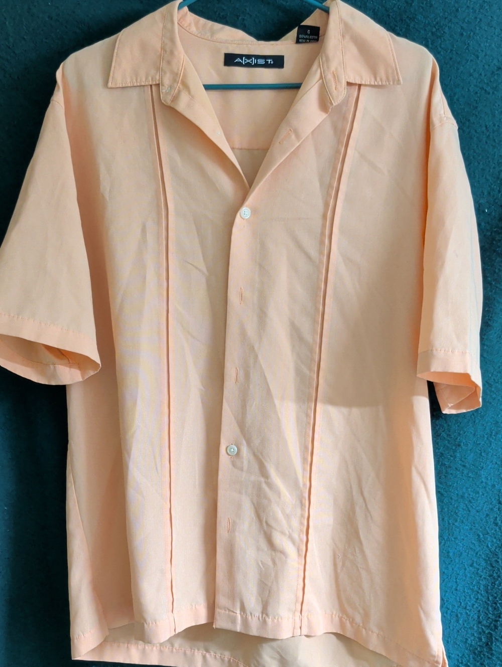 Axist Peach Short-Sleeve Button-Down Camp Shirt